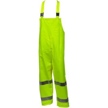TINGLEY RUBBER Tingley® Eclipse„¢ Class E FR Overall, Snap Fly Front, Fluorescent Yellow/Green, 2XL O44122.2X